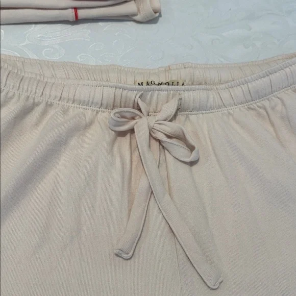 Magnolia Cream Pajama Set with Red Trim - Picture 11 of 16